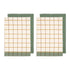 Ladelle Set of 4 Retreat Cotton Kitchen Tea Towels 50 x 70 cm Green
