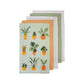 Ladelle Set of 5 Plant Life Cotton Kitchen Tea Towels 50 x 70 cm Green