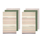 Ladelle Set of 6 Sanctuary Cotton Kitchen Tea Towels 50 x 70 cm Green