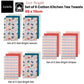 Ladelle Set of 6 Zest Bright Cotton Kitchen Tea Towels 50 x 70 cm Mix