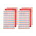Ladelle Set of 6 Zest Bright Cotton Kitchen Tea Towels 50 x 70 cm Stripes