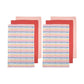 Ladelle Set of 6 Zest Bright Cotton Kitchen Tea Towels 50 x 70 cm Stripes