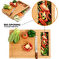 Large Bamboo Cutting Board and 4 Containers with Mobile Holder gift included for Home Kitchen - Magdasmall