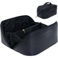 Large Travel Cosmetic Bag Portable Make up Makeup Bag Waterproof PU Leather Storage Black