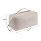 Large Travel Cosmetic Bag Portable Make up Makeup Bag Waterproof PU Leather Storage White