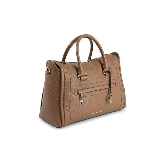 Leather Central Zip Handbag - One Size