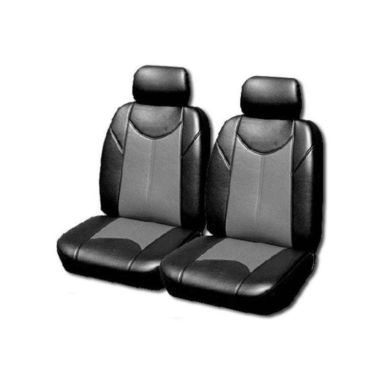 Leather Look Car Seat Covers For Mazda Bt-50 Single Cab - 2011-2020 | Grey - Magdasmall