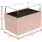 Leather Makeup Brush Cosmetic Organiser Storage Box with Pink Pearls and Acrylic Cover (Pink)