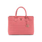 Leather Pink Handbag - One Size