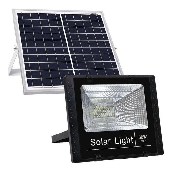 LED Solar Lights Street Flood Light Remote Outdoor Garden Security Lamp 60W - Magdasmall