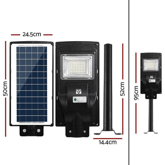 LED Solar Street Flood Light Motion Sensor Remote Outdoor Garden Lamp Lights 90W - Magdasmall