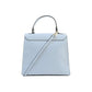 Light Blue Leather Handbag - One Size
