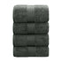 Linenland 4 Piece Cotton Bath Towels Set - Charcoal