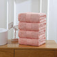 Linenland 4 Piece Cotton Bath Towels Set - Coral