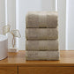 Linenland 4 Piece Cotton Bath Towels Set - Sandstone