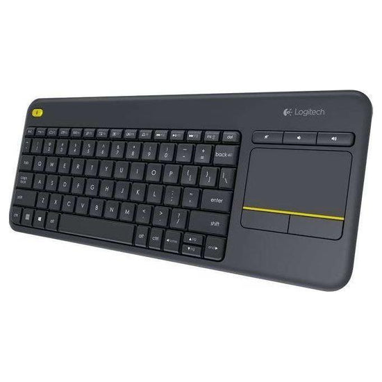 LOGITECH K400 Plus Wireless Keyboard with Touchpad & Entertainment Media Keys Tiny USB Unifying receiver for HTPC connected TVs KBLT-K830BT