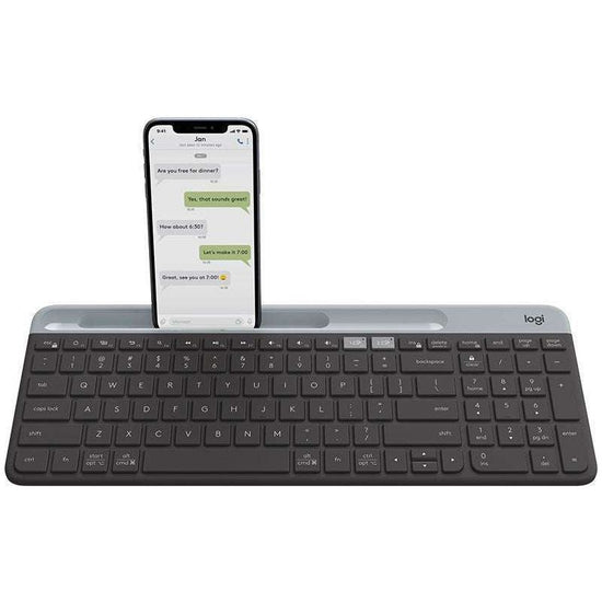 LOGITECH K580 Unifying Slim Easy Switch Multi-Device Wireless Keyboard - 18 months Battery Life, Mac/iOS/Andriod/Windows, Bluetooth + USB - Graphite