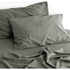 luxurious linen cotton sheet set 1 double grey - Magdasmall