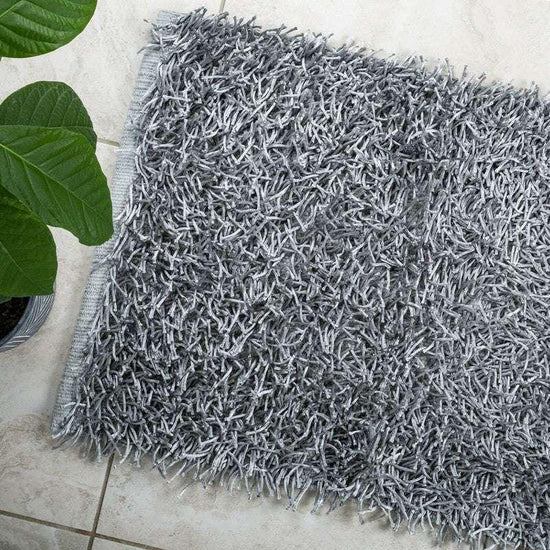 Luxury High Pile Soft Non Slip Bathmat 50 x 80cm (Silver) - Magdasmall