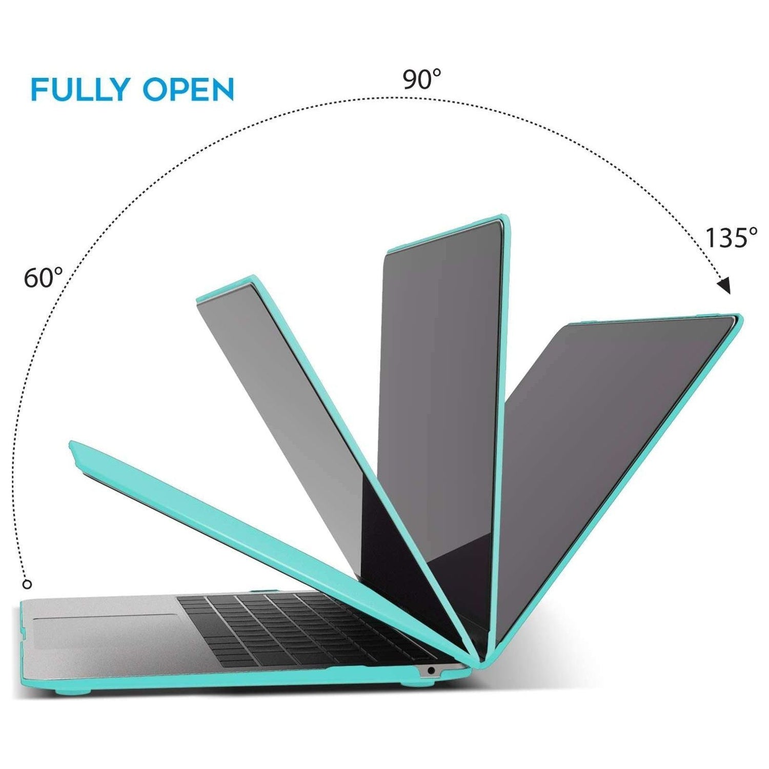 MacBook Air 13 Inch Case 2020 2019 2018, A1932, A2179, A2337 Shell Case Keyboard Cover tiffany blue