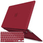 MacBook Air 13 Inch Case 2020 2019 2018, A1932, A2179,A2337 Shell Case Keyboard Cover Wine Red