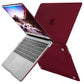 MacBook Air 13 Inch Case 2020 2019 2018, A1932, A2179,A2337 Shell Case Keyboard Cover Wine Red