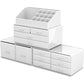 Makeup Cosmetic Organizer Storage with 12 Drawers Display Boxes (White)