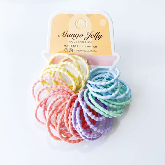 MANGO JELLY Kids Hair Ties (3cm) - Bubbly Candy - One Pack