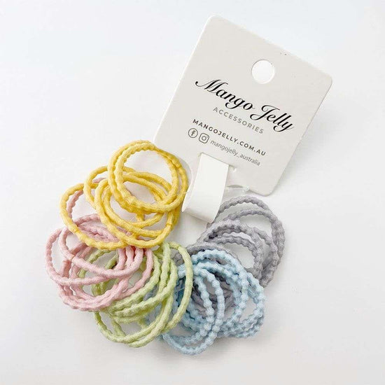 MANGO JELLY Kids Hair Ties (3cm) - Bubbly Milky -Twin Pack