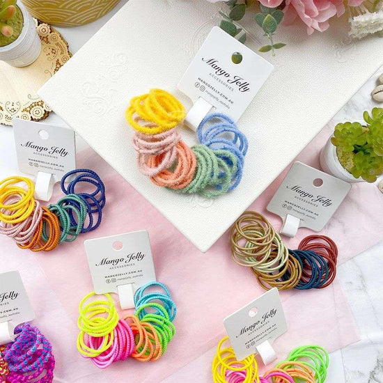 MANGO JELLY Kids Hair Ties (3cm) - Classic Forest - Six Pack