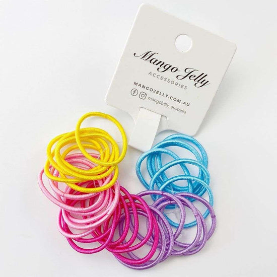 MANGO JELLY Kids Hair Ties (3cm) - Classic Summer Bright - Three Pack