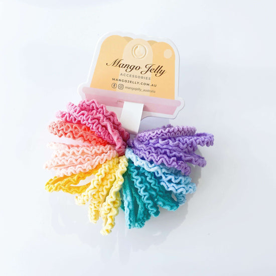 MANGO JELLY Kids Hair Ties (3cm) - Lace Candy - Three Pack