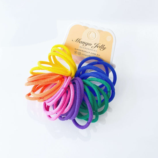 MANGO JELLY Kids Hair Ties (3cm) - Ring Retro -Twin Pack