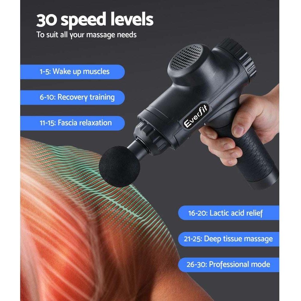 Massage Gun Electric Massager Vibration 6 Heads Muscle Therapy Percussion Tissue - Magdasmall