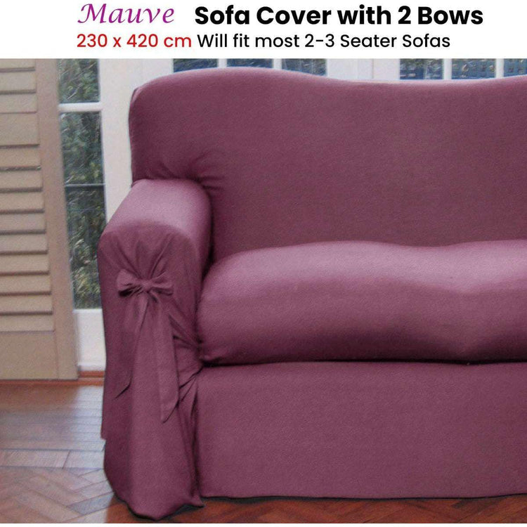 Mauve Sofa Cover 2 to 3 Seater 230 X 420cm - Magdasmall