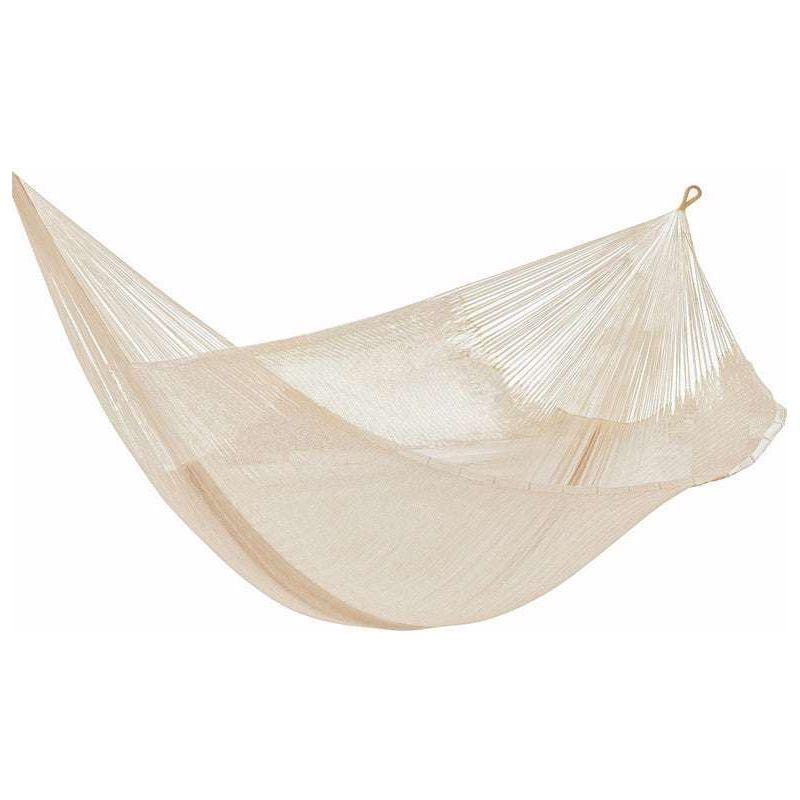 Mayan Legacy Jumbo Size Super Nylon Mexican Hammock in Cream Colour