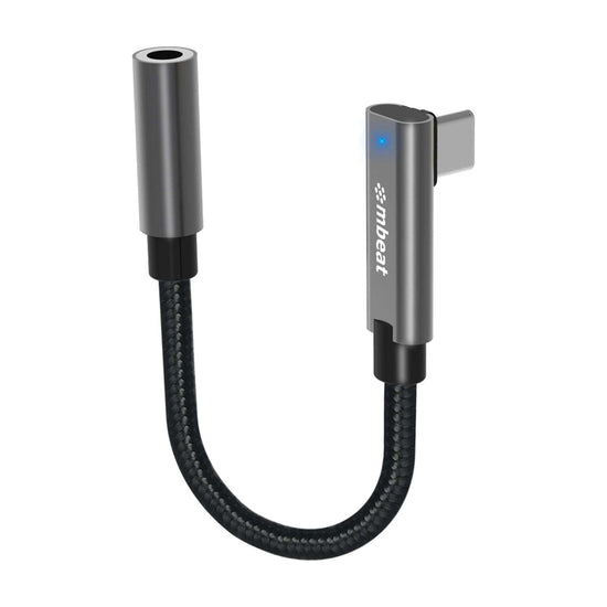 MBEAT Elite USB-C to 3.5mm Audio Adapter - Add Headphone Audio Jack to USB-C Computers, Laptops, Notebooks, Tablets, Smartphones - Space Grey