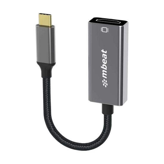 MBEAT Tough Link 1.8m 4K USB-C to Display Port Cable - Converts USB-C to DisplayPort,4K@60Hz (3840×2160), Gold Plated, Aluminium, Nylon Braided Cable