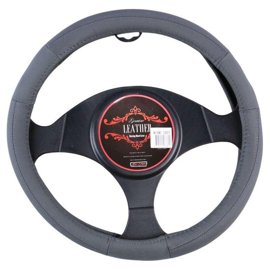 Miami Steering Wheel Cover - Grey [Leather]