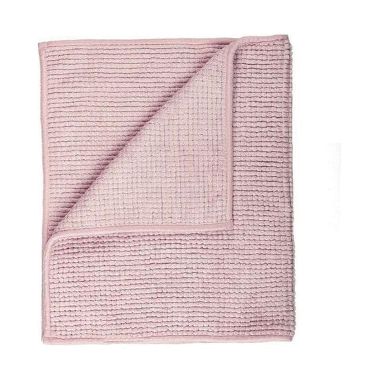 Microfiber Shower & Bathroom Bath Mat Non Slip Soft Pile Design (Pink) - Magdasmall