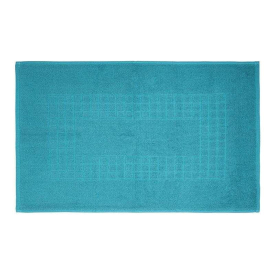 Microfiber Soft Non Slip Bath Mat Check Design (Petrol) - Magdasmall