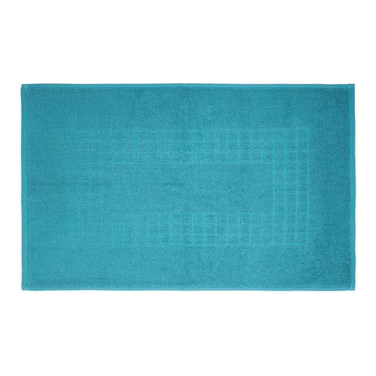 Microfiber Soft Non Slip Bath Mat Check Design (Petrol) - Magdasmall