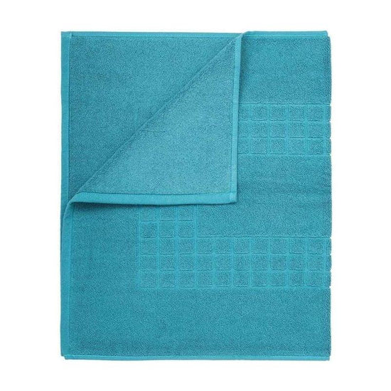 Microfiber Soft Non Slip Bath Mat Check Design (Petrol) - Magdasmall