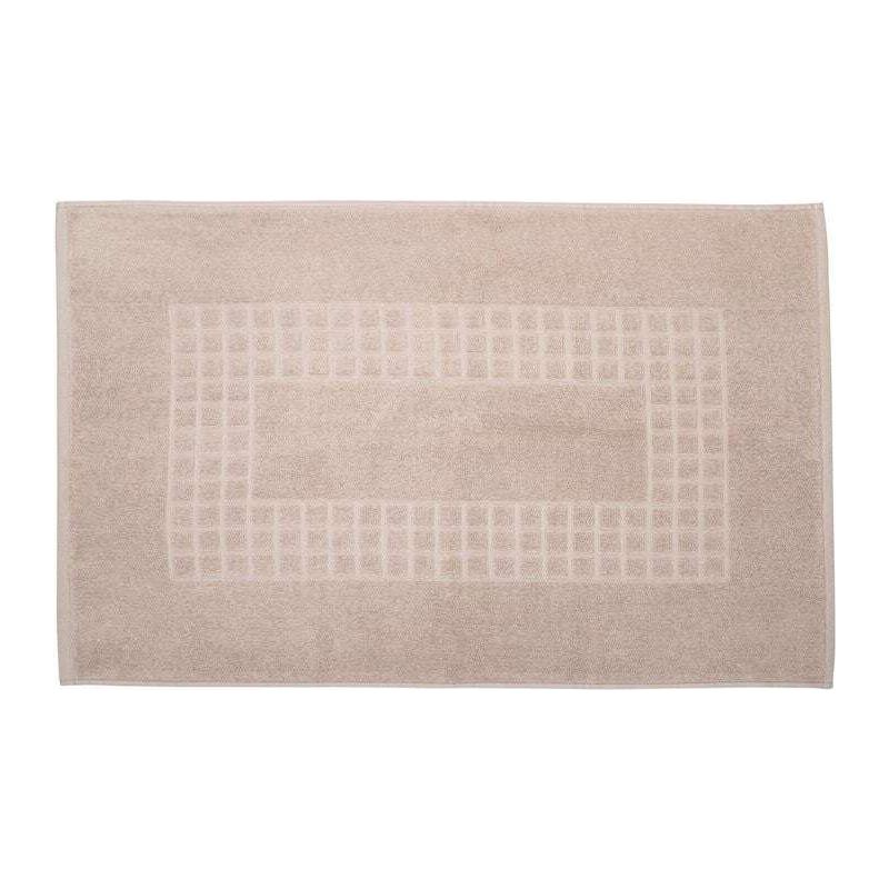 Microfiber Soft Non Slip Bath Mat Check Design (Taupe) - Magdasmall