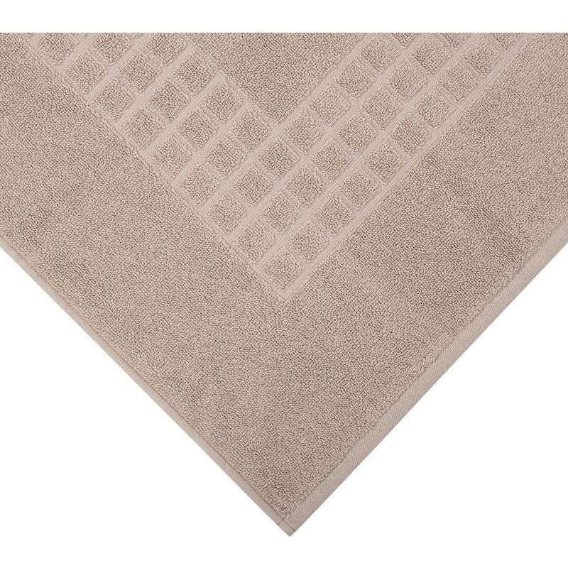 Microfiber Soft Non Slip Bath Mat Check Design (Taupe) - Magdasmall