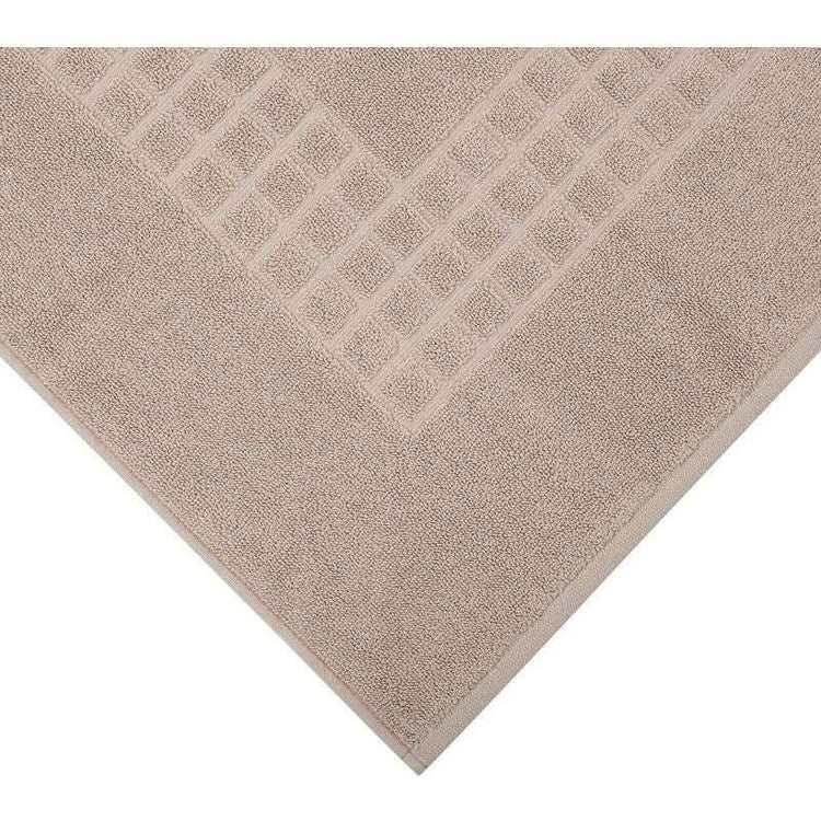 Microfiber Soft Non Slip Bath Mat Check Design (Taupe) - Magdasmall