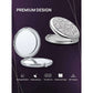 Mini Mix Diamond 1X/2X Magnifying Round Metal Pocket Makeup Mirror (Silver)