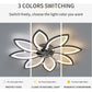 Modern Ceiling Light Fan, Low Profile, 6 Wind Speed, 3 Color (90cm, Black)