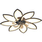 Modern Ceiling Light Fan, Low Profile, 6 Wind Speed, 3 Color (90cm, Black)