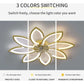 Modern Ceiling Light Fan, Low Profile, 6 Wind Speed, 3 Color (90cm, Gold)